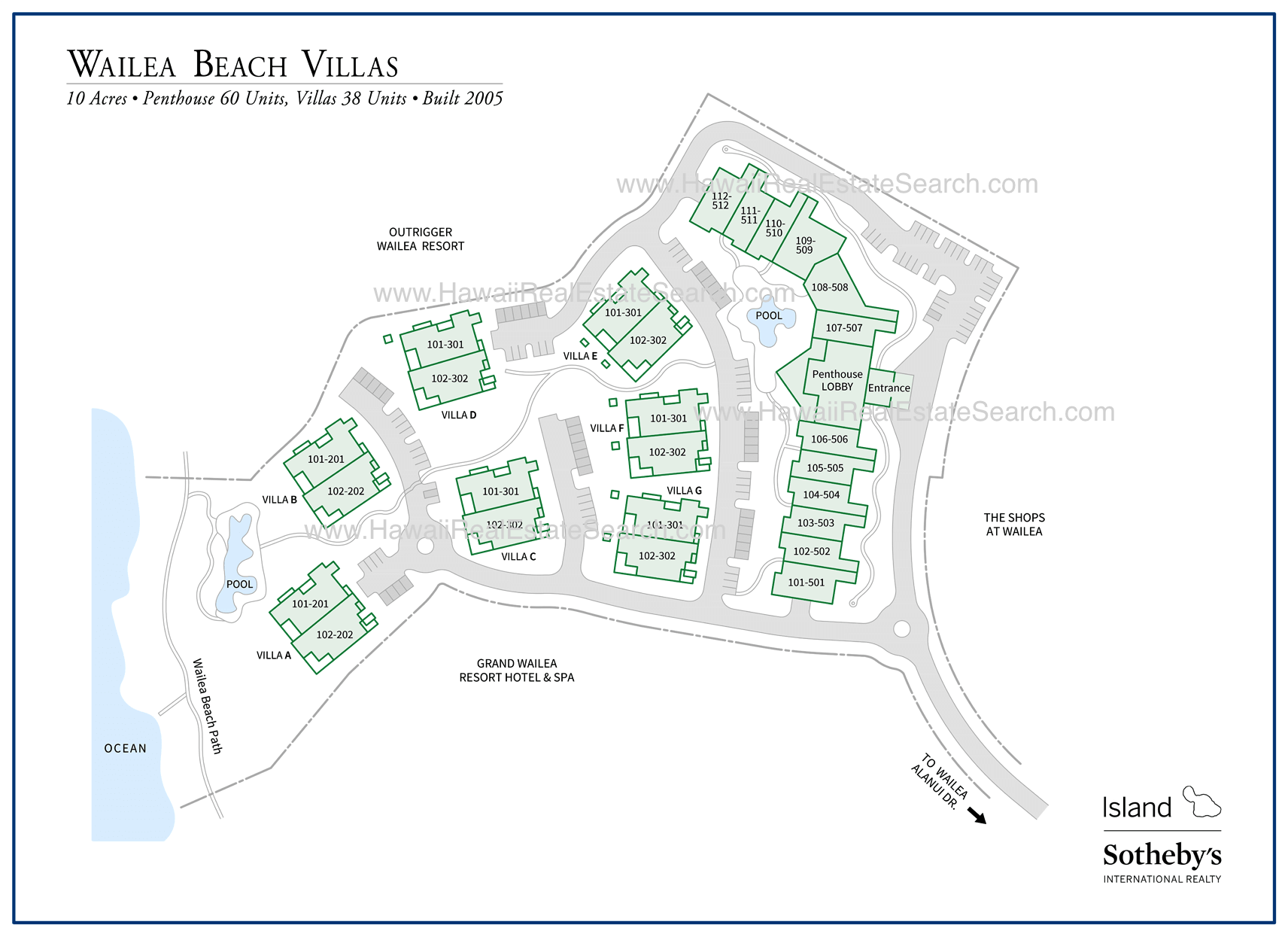 Wailea Beach Villas Map